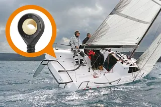 igubal KARM rod end in sailing boat Seascape 24