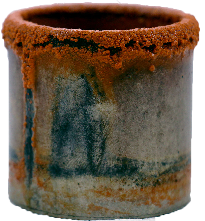 A corroded metal plain bearing