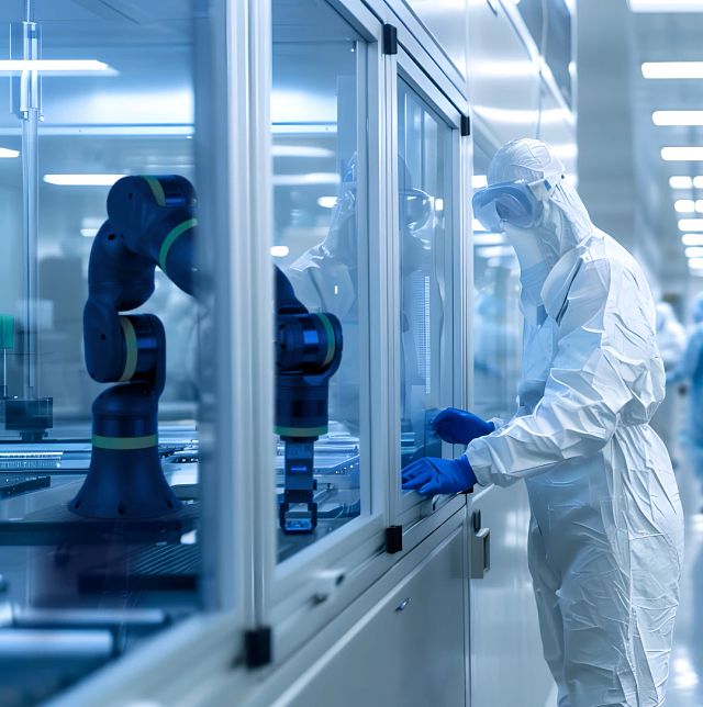 Cobot in a cleanroom setting