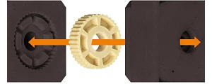 3D printed components using injection molds